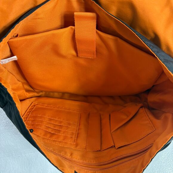 Baggallini Cross Body Messenger Bag Tote Black Orange Padded Slot Inside - Picture 9 of 15